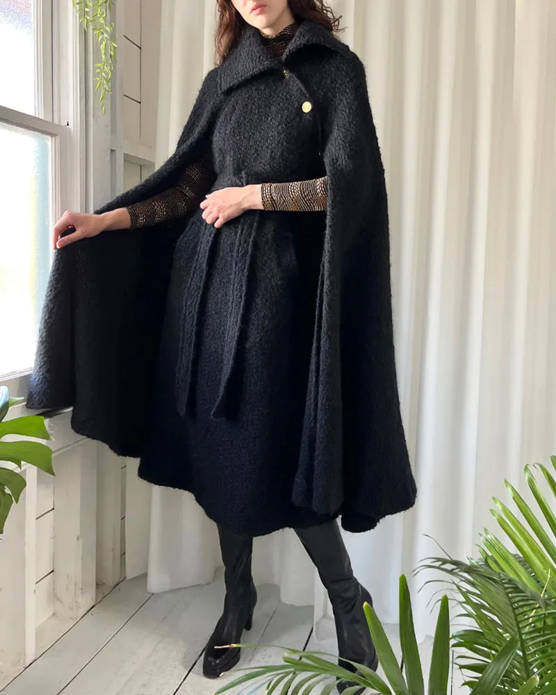 70s Roberta Di Camerino Wool Cape | S-L