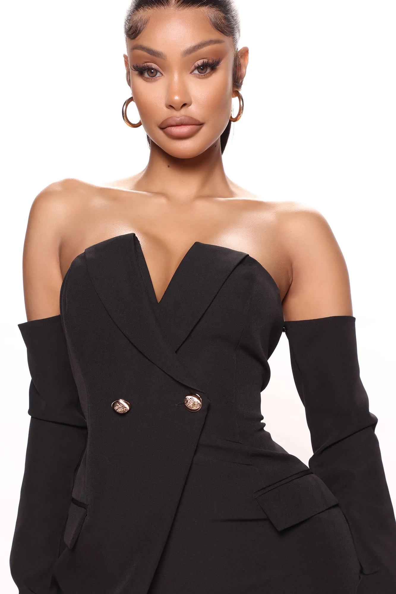 Aretta Blazer Dress - Black