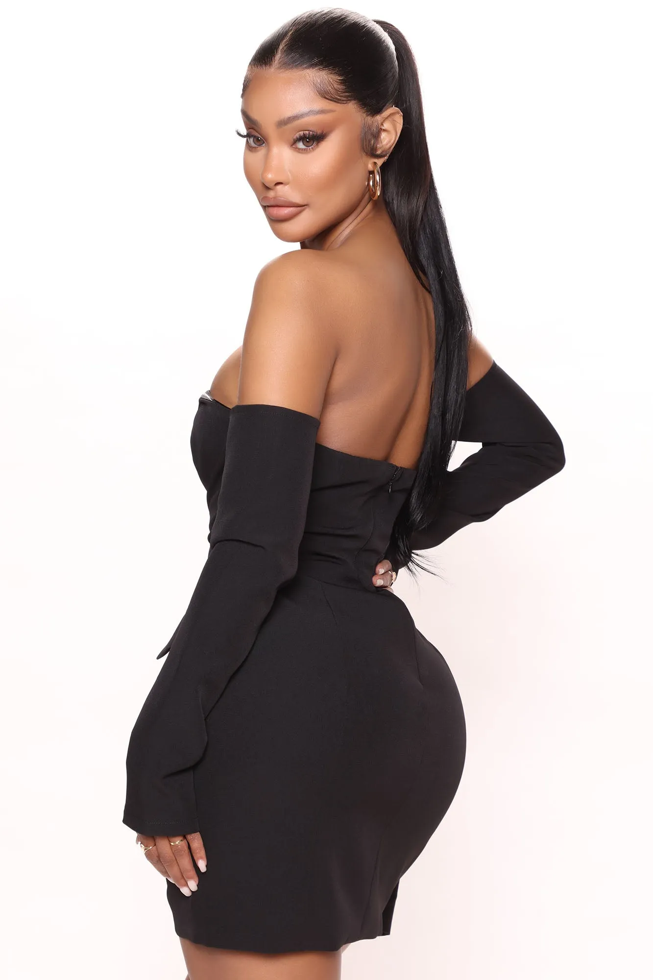 Aretta Blazer Dress - Black
