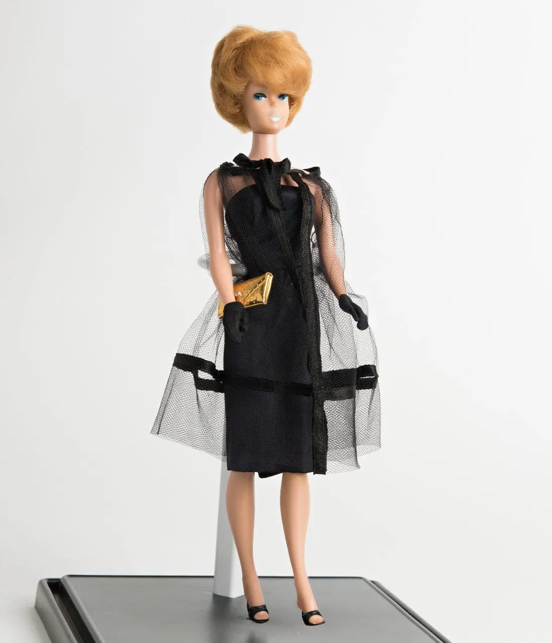 Barbie x Unique Vintage Plus Size Black Magic Sheath Dress & Cape Set