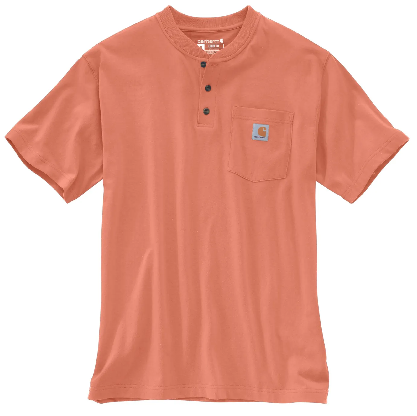 CARHARTT LOOSE FIT HEAVYWEIGHT SHORT-SLEEVE POCKET HENLY T-SHIRT K84