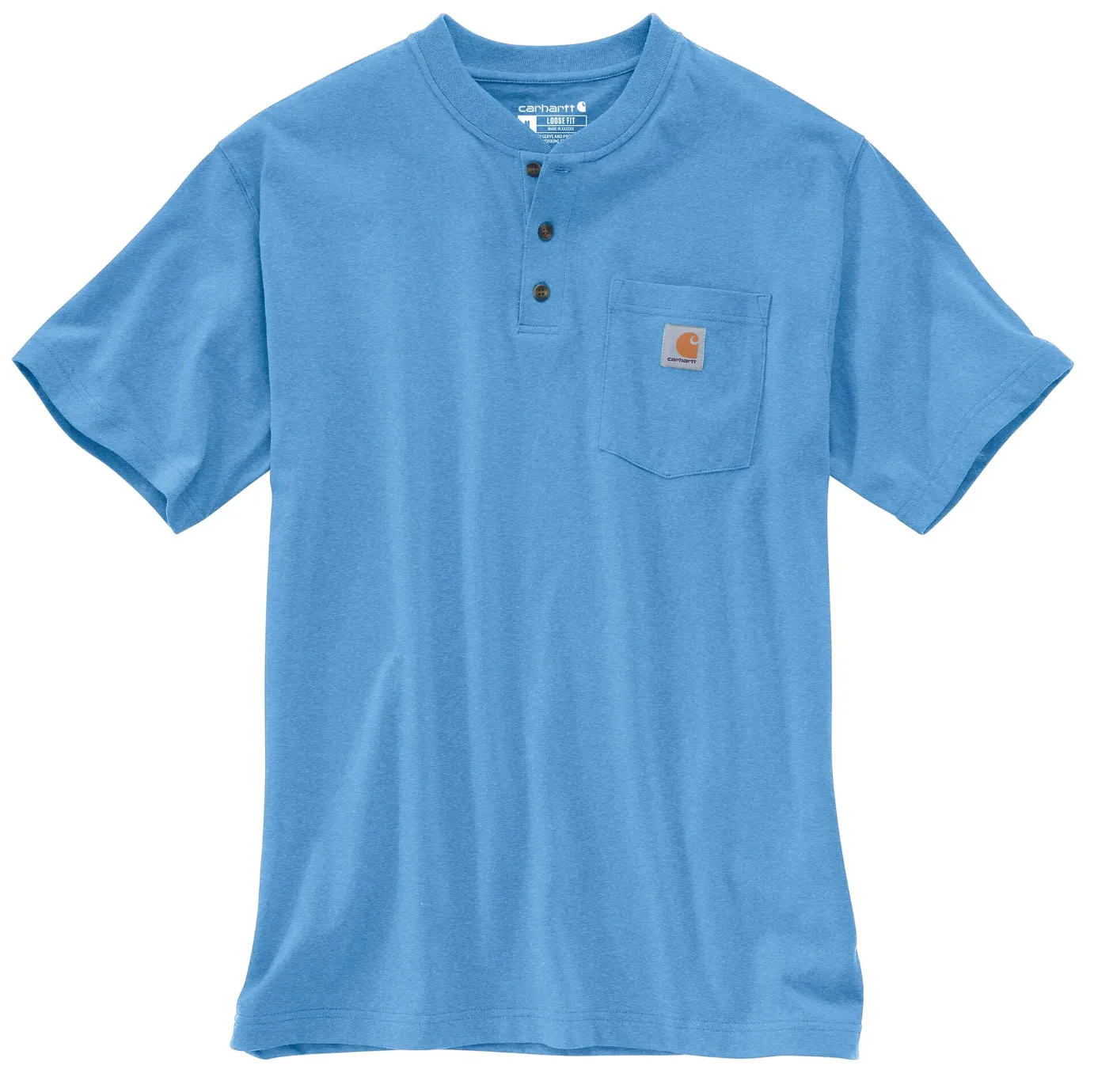 CARHARTT LOOSE FIT HEAVYWEIGHT SHORT-SLEEVE POCKET HENLY T-SHIRT K84