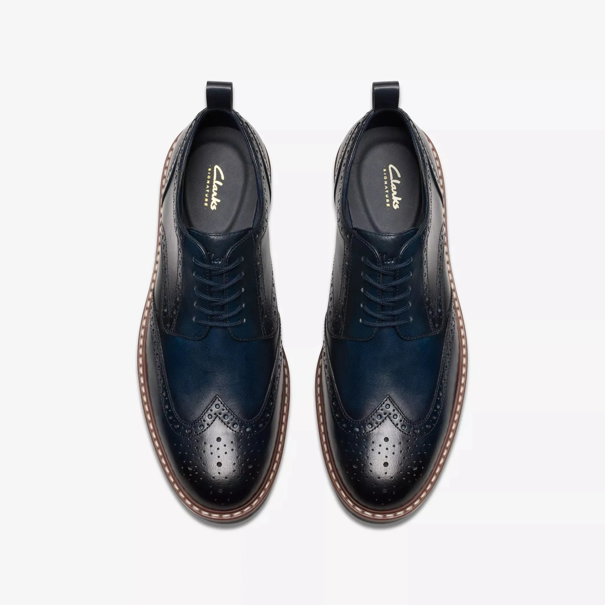 Clarks Men's Aldwin Limit Navy Leather