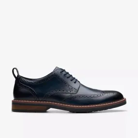 Clarks Men's Aldwin Limit Navy Leather