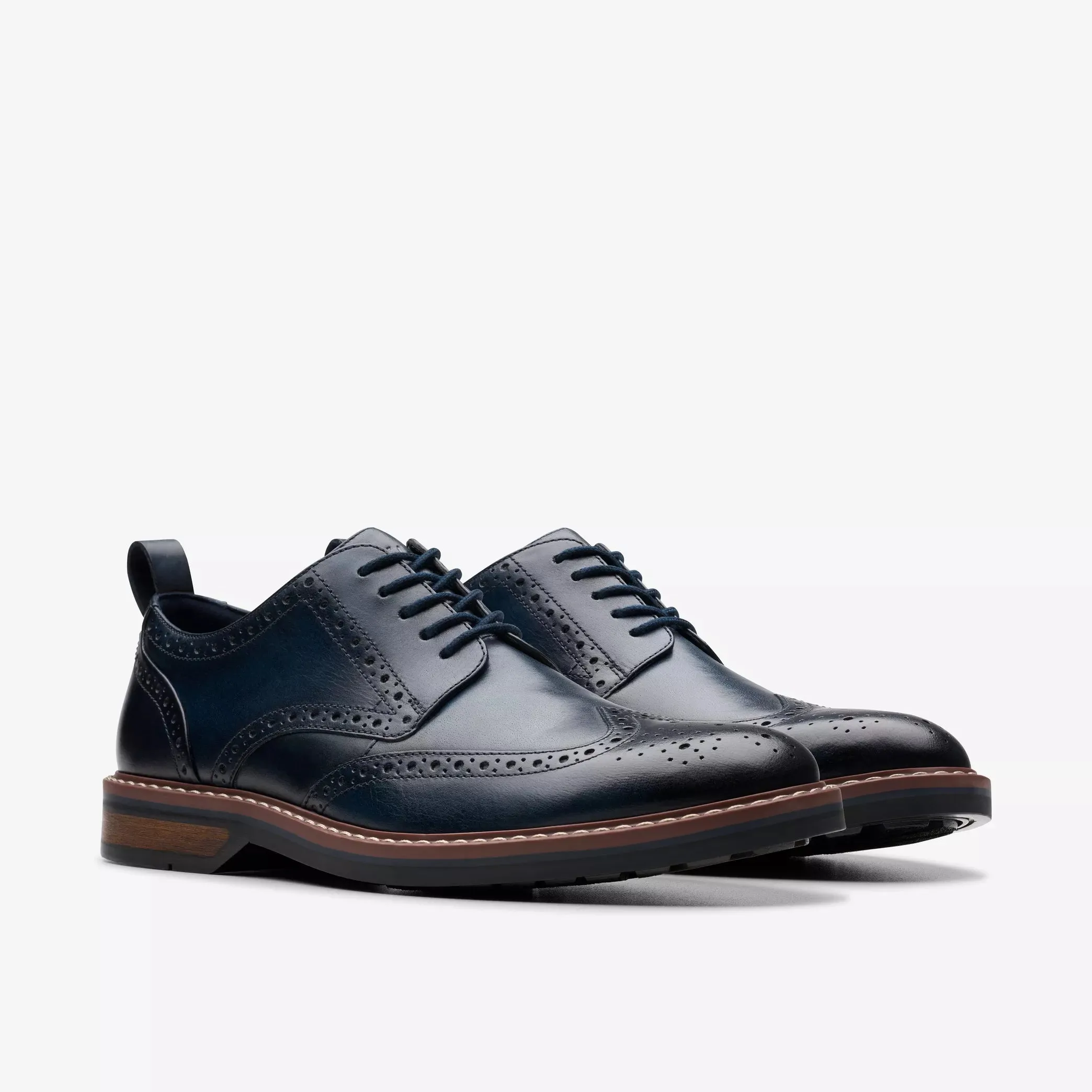 Clarks Men's Aldwin Limit Navy Leather