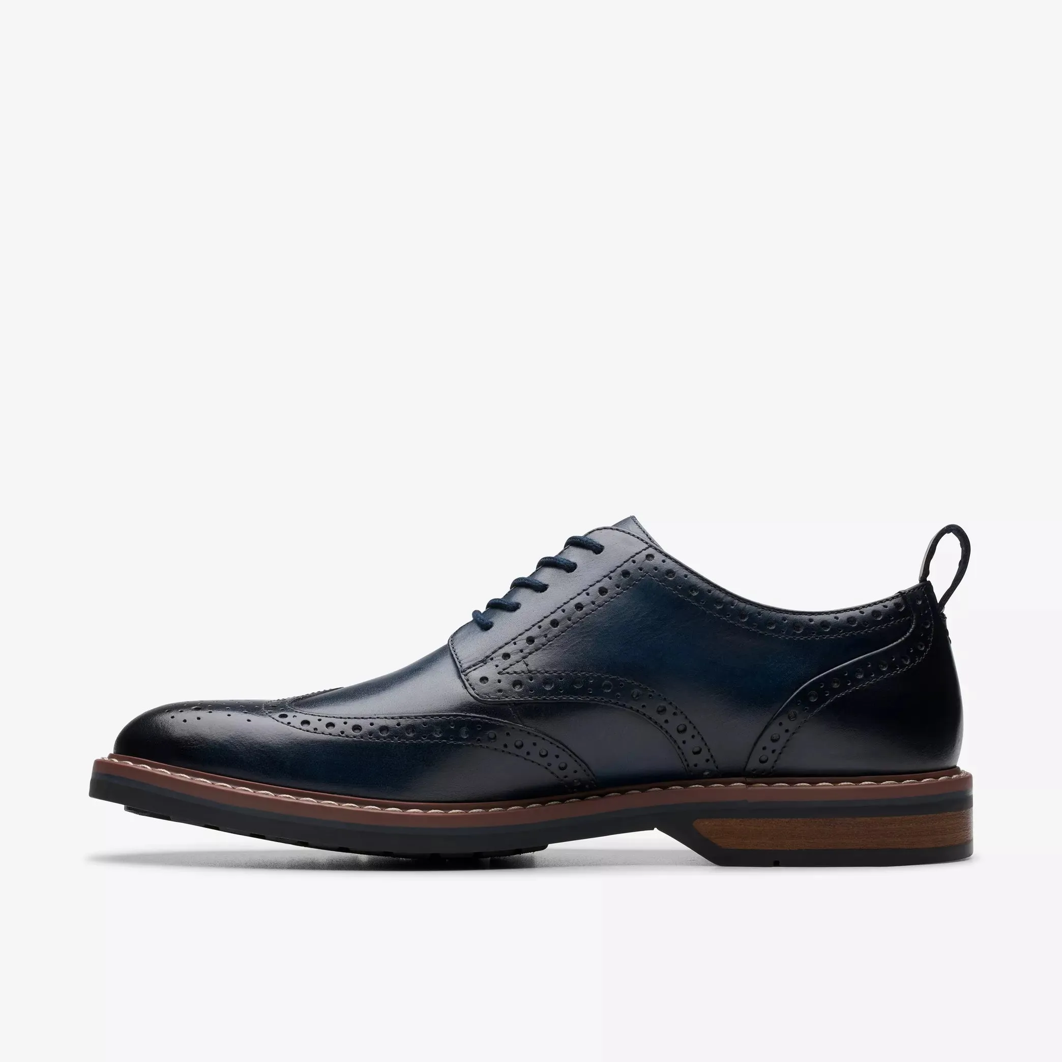 Clarks Men's Aldwin Limit Navy Leather