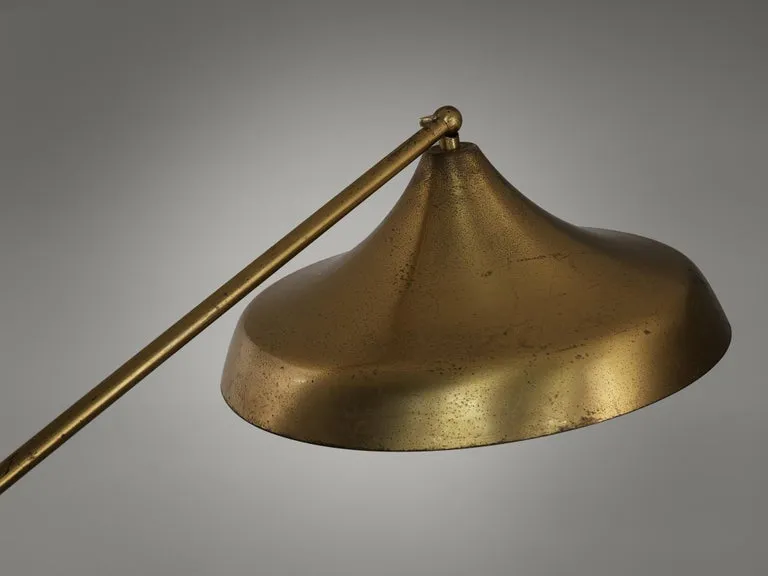Fontana Arte Floor Lamp in Brass and Glass