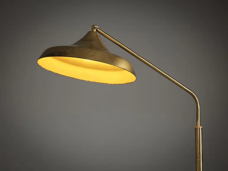 Fontana Arte Floor Lamp in Brass and Glass