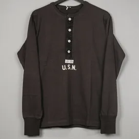 Freewheelers  U.S.NAVY "Jolly Rogers" VF-17 Henley Shirt