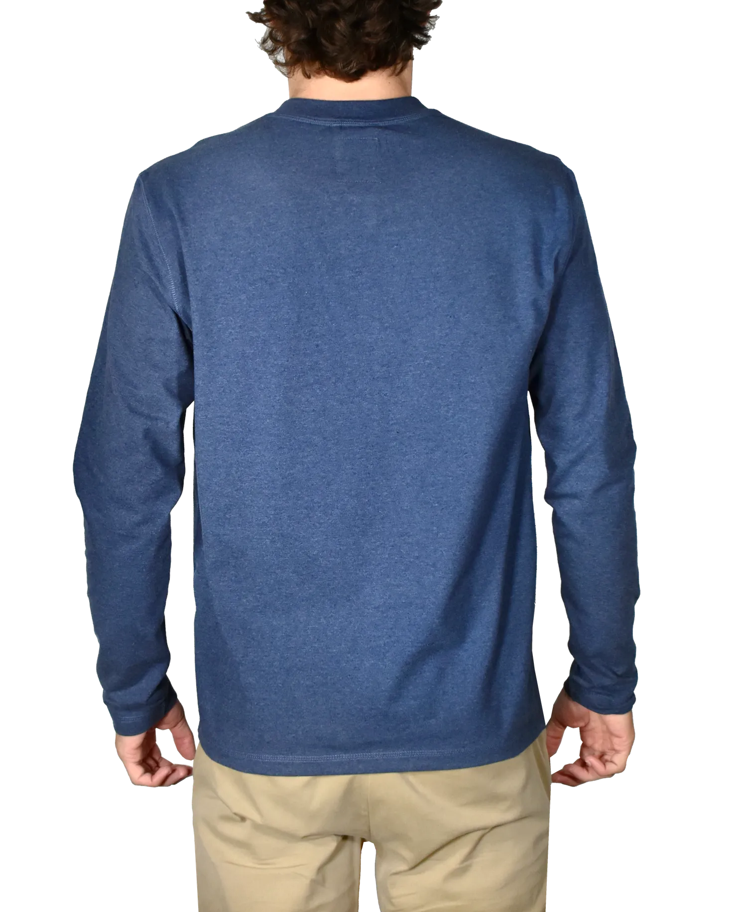 Heathered Stretch Jersey Henley