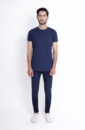 Henley Tee In Blue