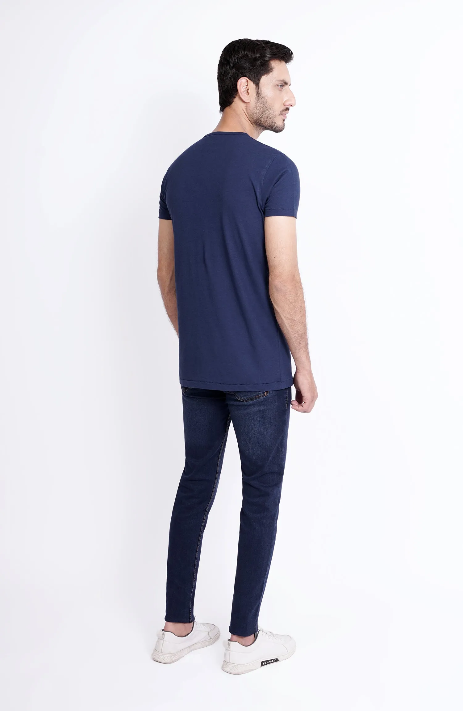Henley Tee In Blue