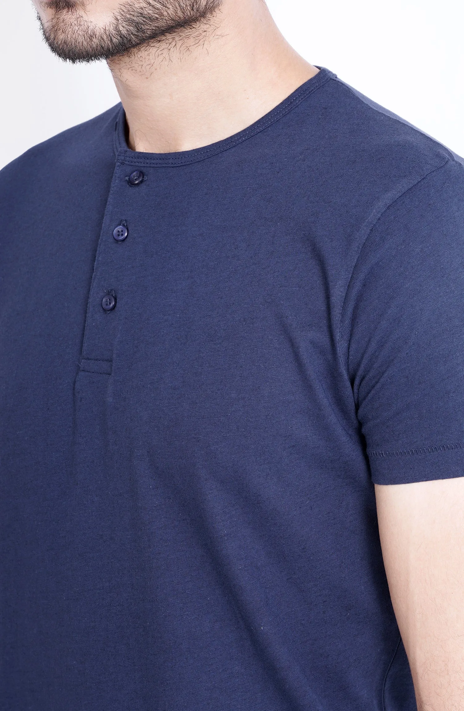 Henley Tee In Blue