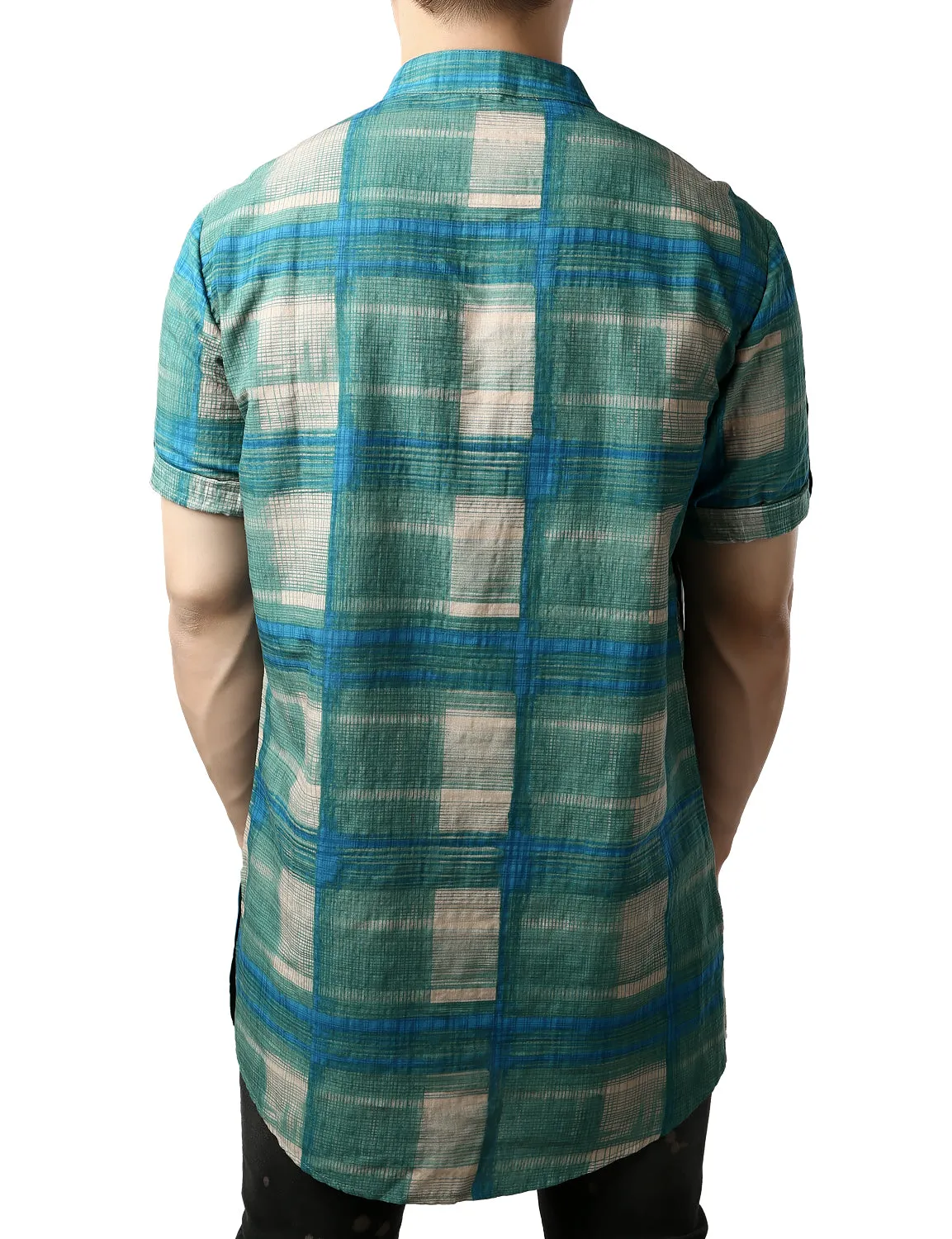 JOGAL Men's African Dashiki Print Henley Shirt Long Sleeve Casual Button Down Shirts