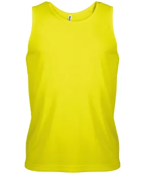 Mens sports vest | Fluorescent Yellow