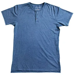 Ocean Blue Split Hem Henley