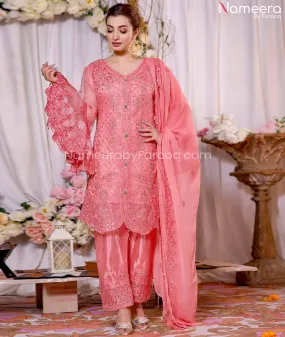 Party Wear Pakistani Pink Dress by Designer #PF244
