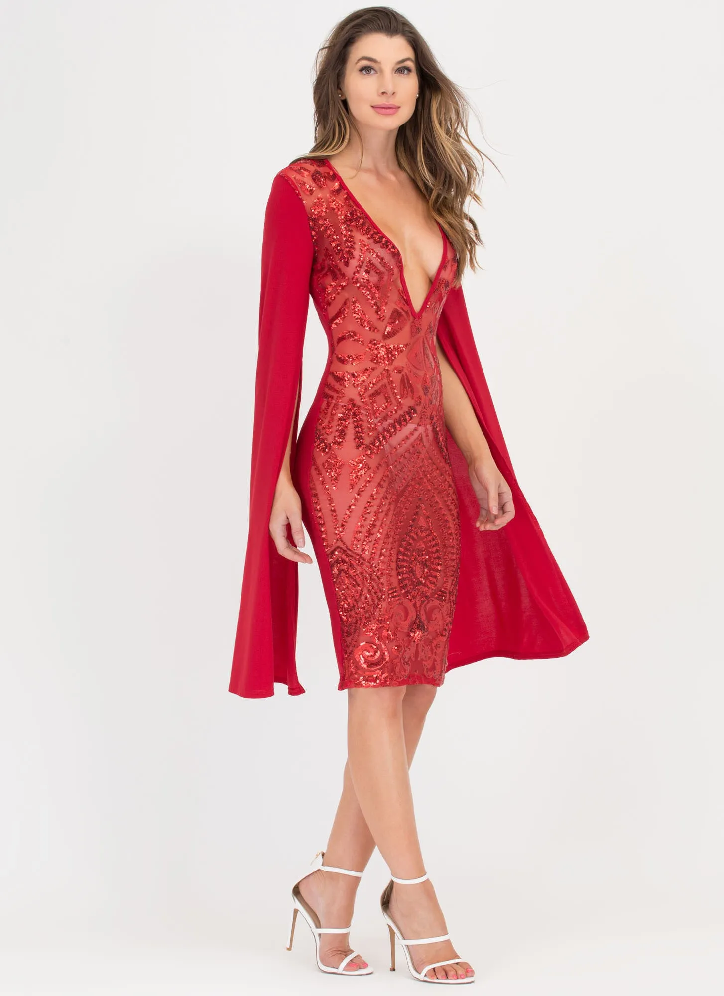 Sparkly Perfection Sheer Midi Dress