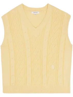 SRC cable-knit vest