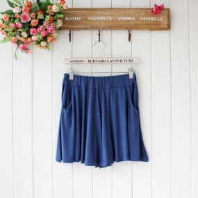 Summer Modal Korean Plus Size Loose Wide Leg Pants Pocket Casual Women Beach Shorts Culottes