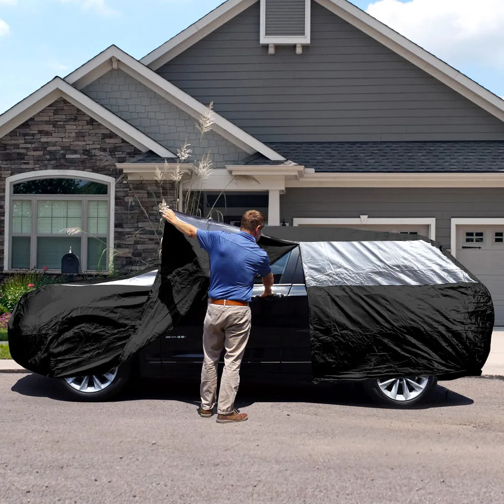 Titan Premium Multi-Layer PEVA Car Cover for Compact SUV 170-187 Inches Long - Jet Black