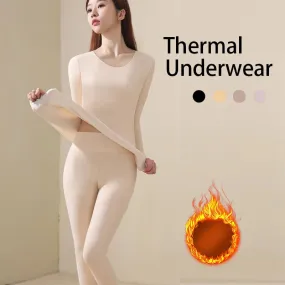 Women Thermal Underwear Winter Long Sleeve 2 Pcs Set